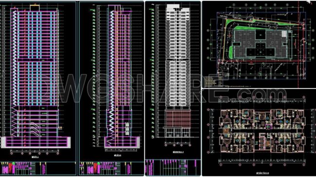 40. Architectural Design Drawings For A 35-storey Mixed-use Residential And Service Complex