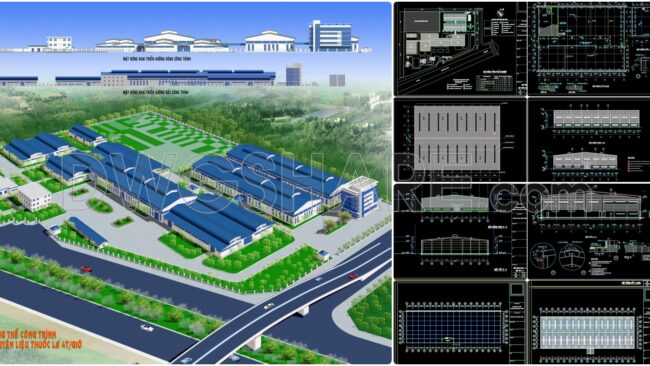 59. Download Architectural Cad Drawings Of Tobacco Processing Factory – Total Area 108,000m2