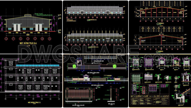 62. Download Architectural Cad Drawings Of Manufacturing Factory Design – Total Area 19,800m2