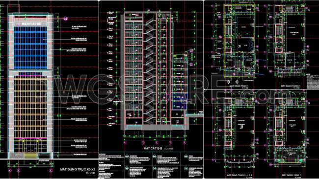 70. Download Full 12-story Office Building Design Cad Drawings – Architecture, Structure, And Mep