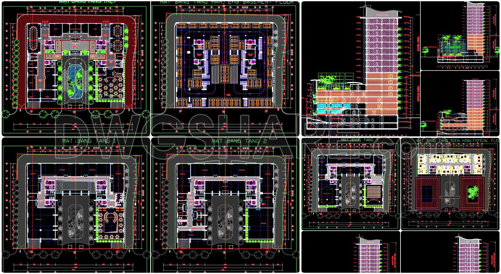 168. Download The Cad Drawings Of The Hacinco 5-star Hotel & Office Complex