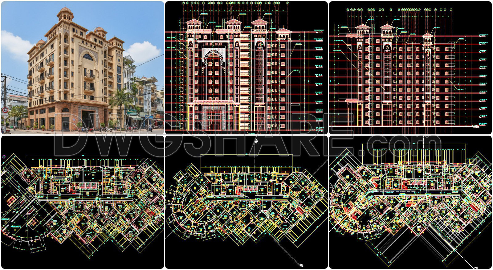 44. Download 10-story Apartment Building Architectural Autocad Dwg Drawings
