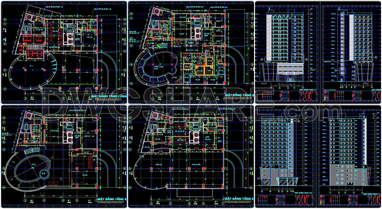 161. Download Architectural Design Drawings Of A 16-storey Hotel With A Total Floor Area Of 14,800 M2 (1)