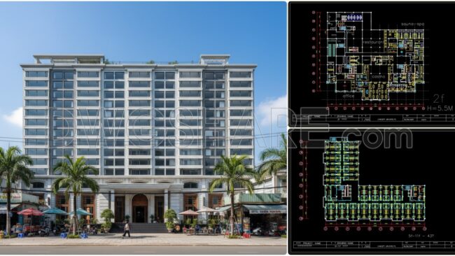 165. Download Conceptual Design Drawings Of A 12-storey 5-star Hotel With A Total Floor Area Of 61,236 M2 (1)
