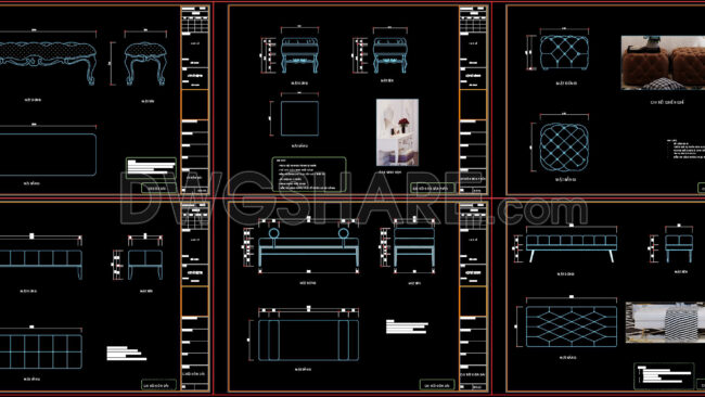 146. Download Bed Bench Cad Shop Drawing Collection (1)