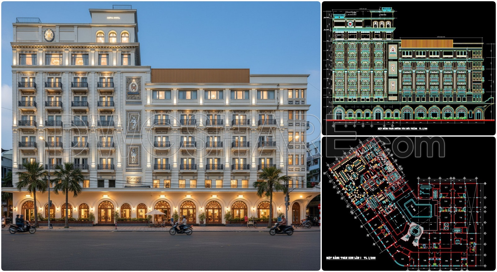 171. Free Download Of The Architectural Floor Plan – Majestic 8-story Hotel (22,400 M2) (2)