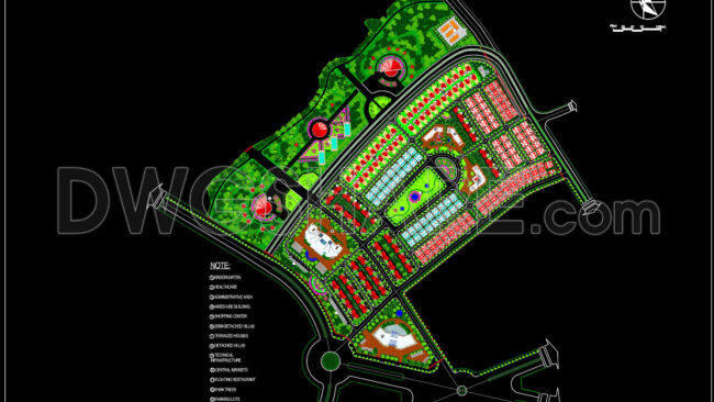 179. Autocad Landscape & Architectural Planning – South Lam River New Urban Area (2)