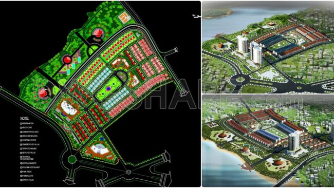 179. Autocad Landscape & Architectural Planning – South Lam River New Urban Area