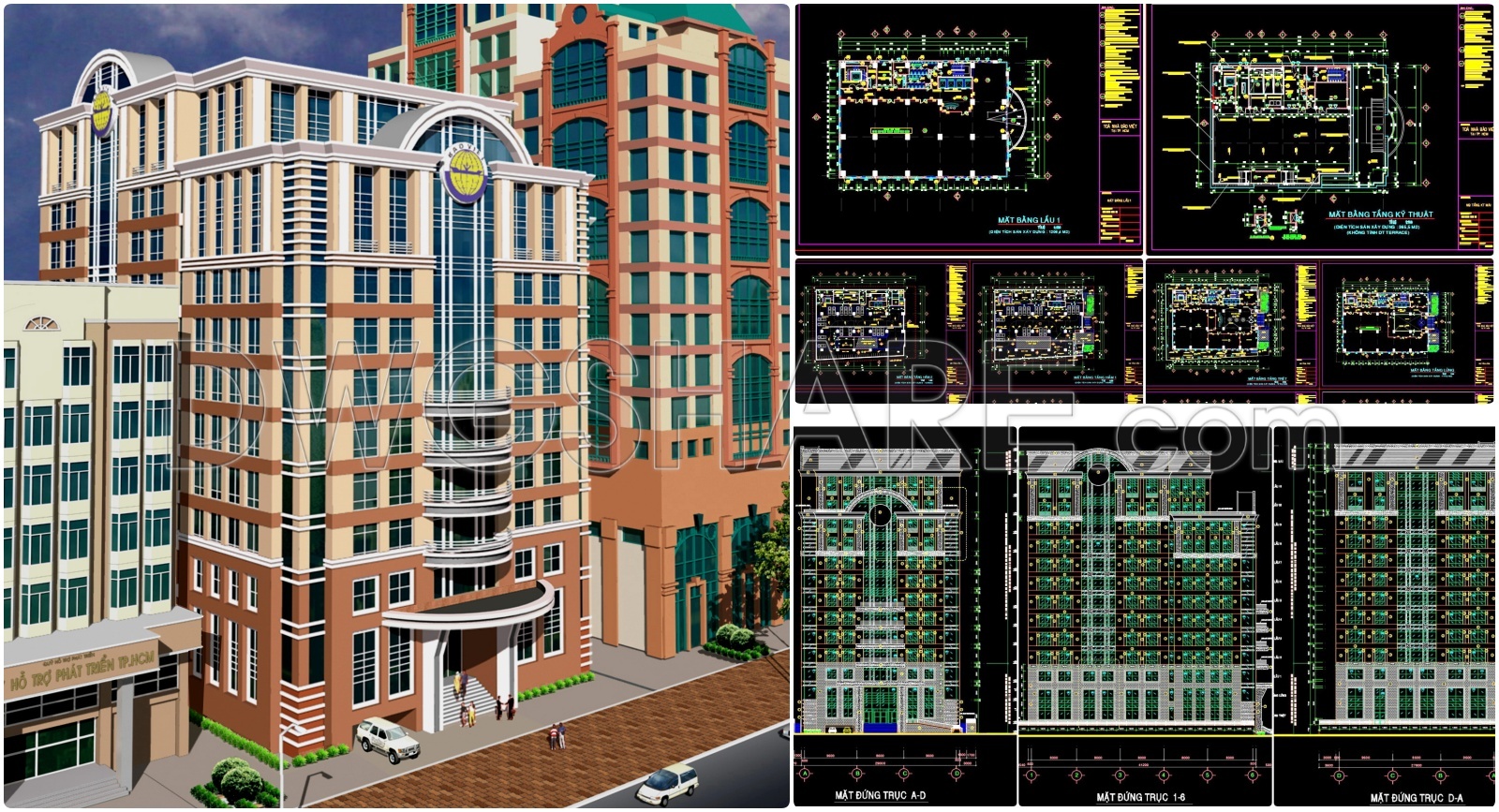 64. Download Autocad Dwg Architectural Drawings Of A 12-story Office Building With 2 Basement Levels (1)