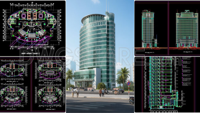 120. Download Concept Design Cad Drawings Of An 18-storey Office Building (1)