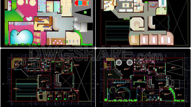 46. Download Cad Layout Plans Of Spa, Massage Rooms And Swimming Pool