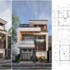 869. Download Full Construction Design Cad Drawings For A 3-storey House (7.5m X 16m)