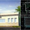 06. Cad Drawings For The Design Of A Commune Central Post Office With A Floor Area Of 8.7 M × 12.7 M (1)