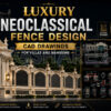 308. Luxury Neoclassical Fence Design Cad Drawings For Villas And Mansions